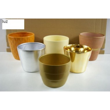 Ogród doniczka ceramiczna okrągła  l: mix wzór/kolor  duża